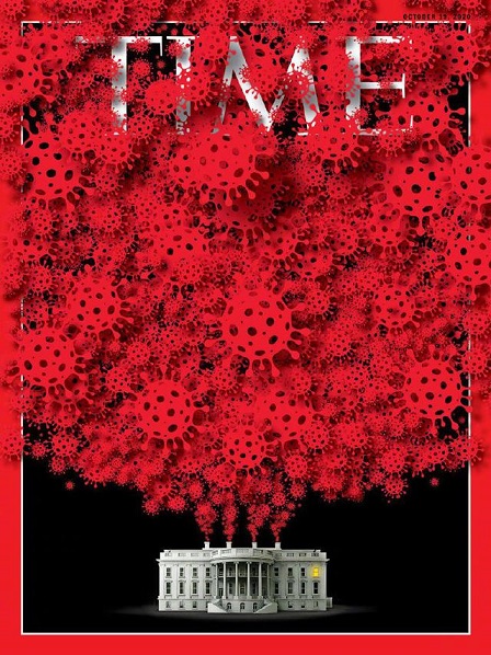 时代周刊封面-白宫喷发新冠病毒