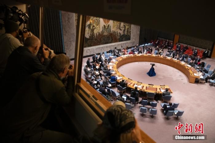 联合国安理会在纽约联合国总部举行会议审议乌克兰生物安全问题
