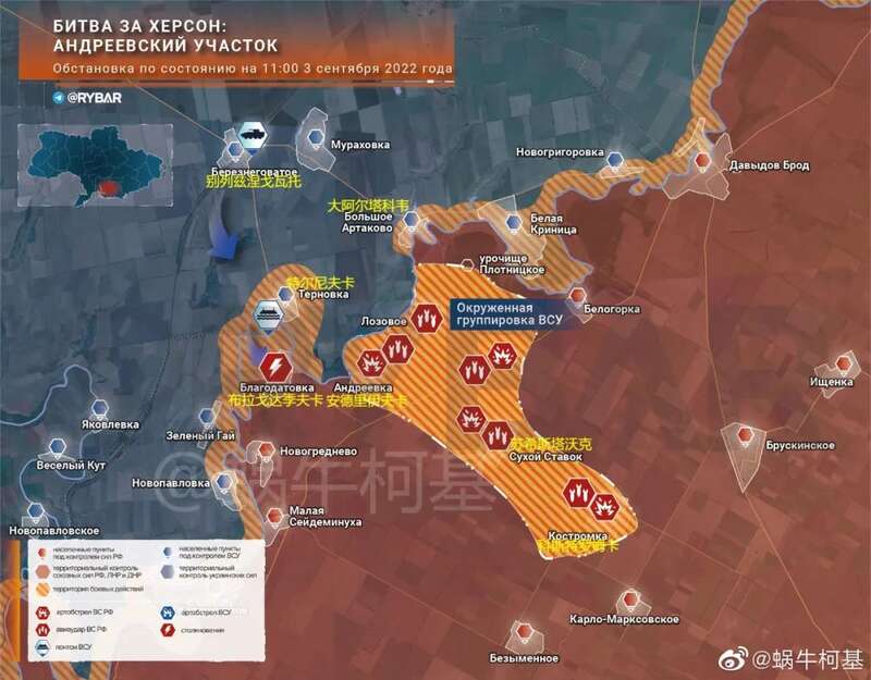 乌克兰军队好不容易打出了一个战术突破口的苏霍伊村（苏希斯塔沃克），俄军的反击也同步展开 ...